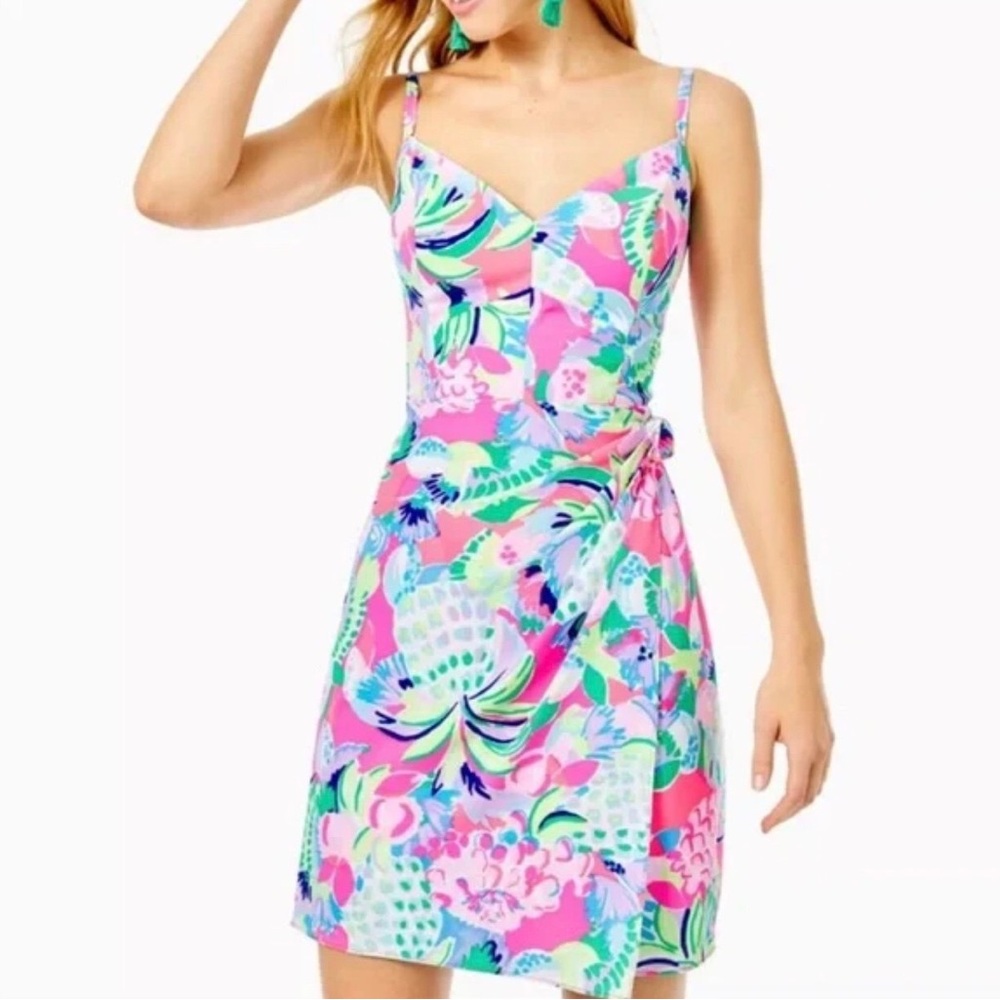 Lilly Pulitzer Pink Multi Tropical Print Mini Dress